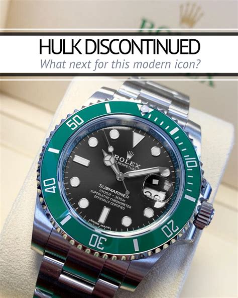 rolex hulk discontinued|rolex submariner hulk.